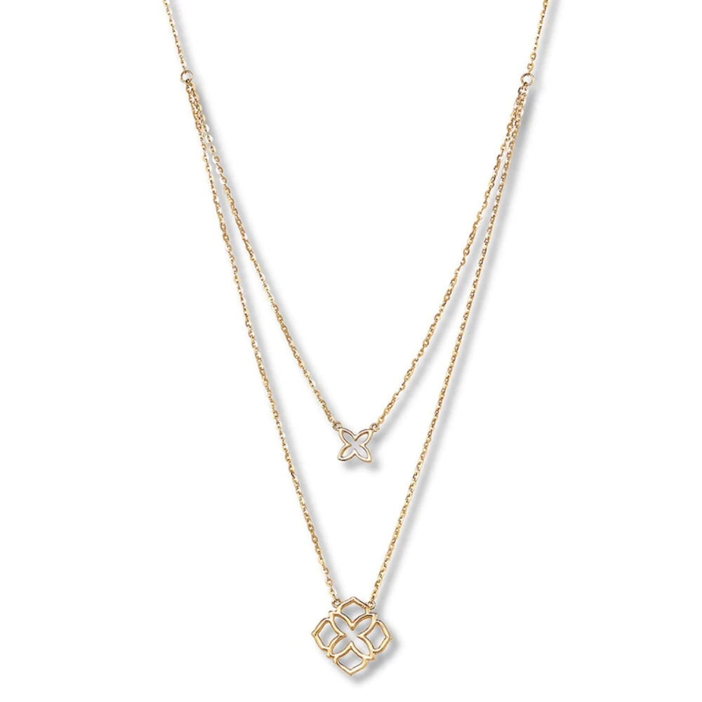 ✨NEW Jared Geometric Motif Layered Necklace 14K✨